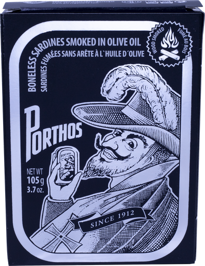 PORTHOS SMOKED BONELESS SARDINES IN OLIVE OIL