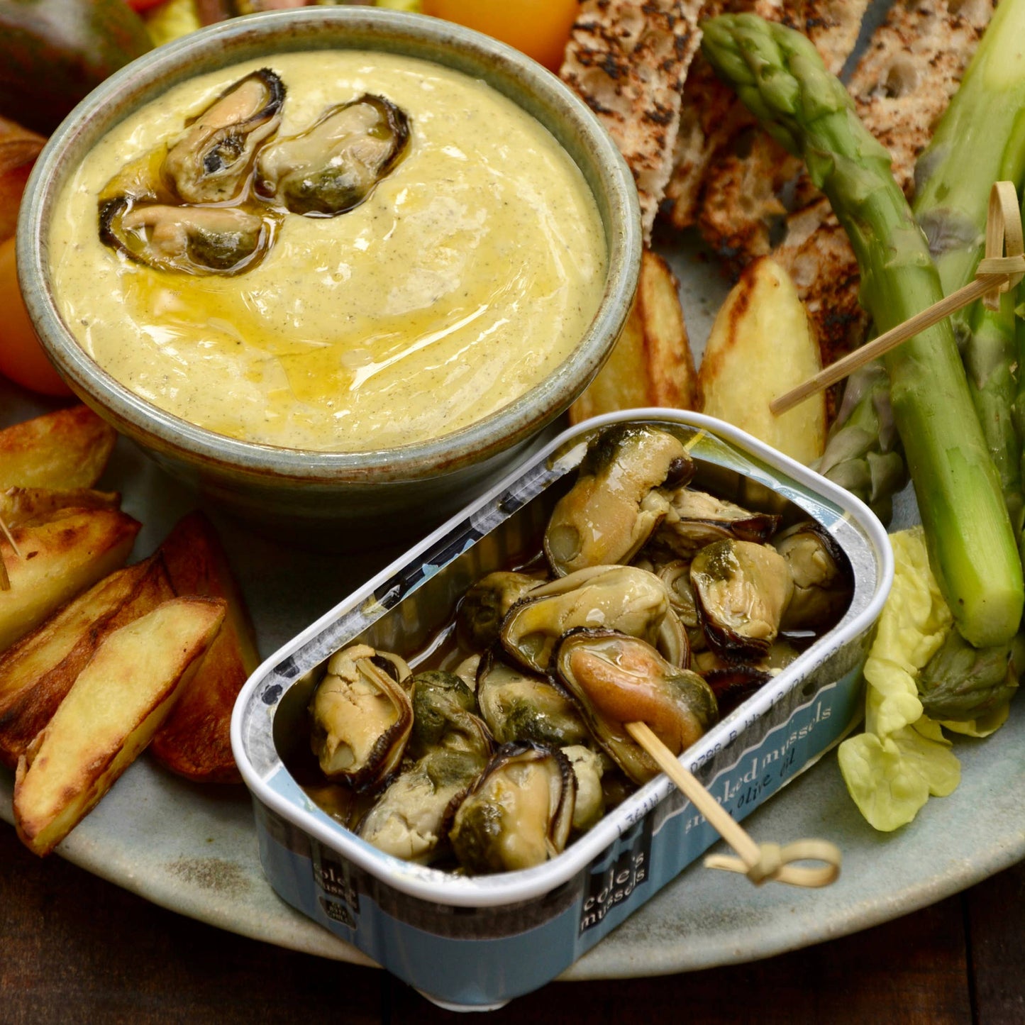 COLE'S PATAGONIAN SMOKED MUSSELS IN EXTRA VIRGIN OLIVE OIL