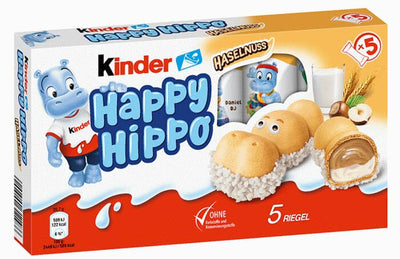 KINDER HAPPY HIPPO HAZELNUT CREAM BISCUITS UK