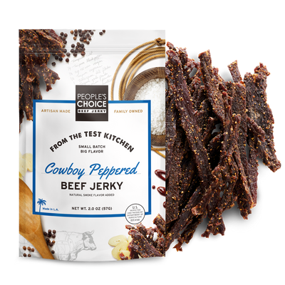 PEOPLE'S CHOICE - COWBOY PEPPERED BEEF JERKY 2oz