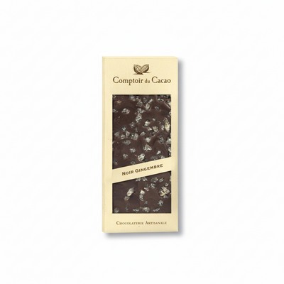 DARK CHOCOLATE BAR w/ CRYSTALIZED GINGER