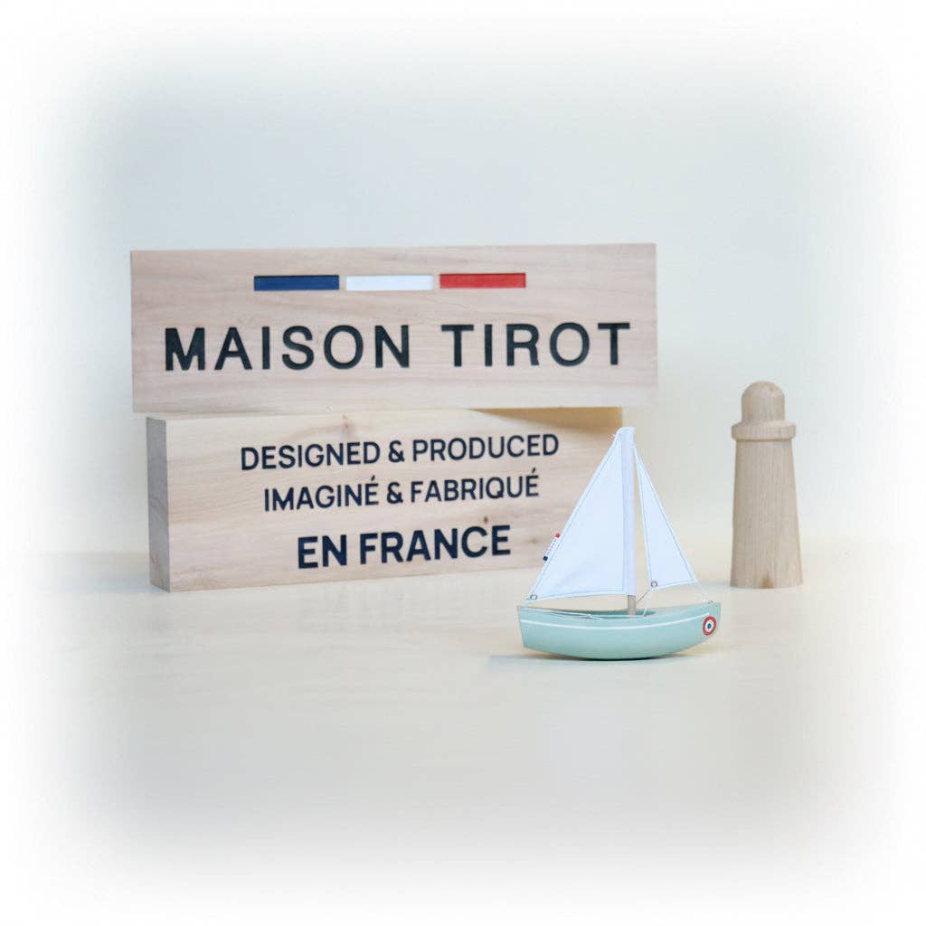 Maison Tirot - Toy Boat - Le Sloop: Grey Green