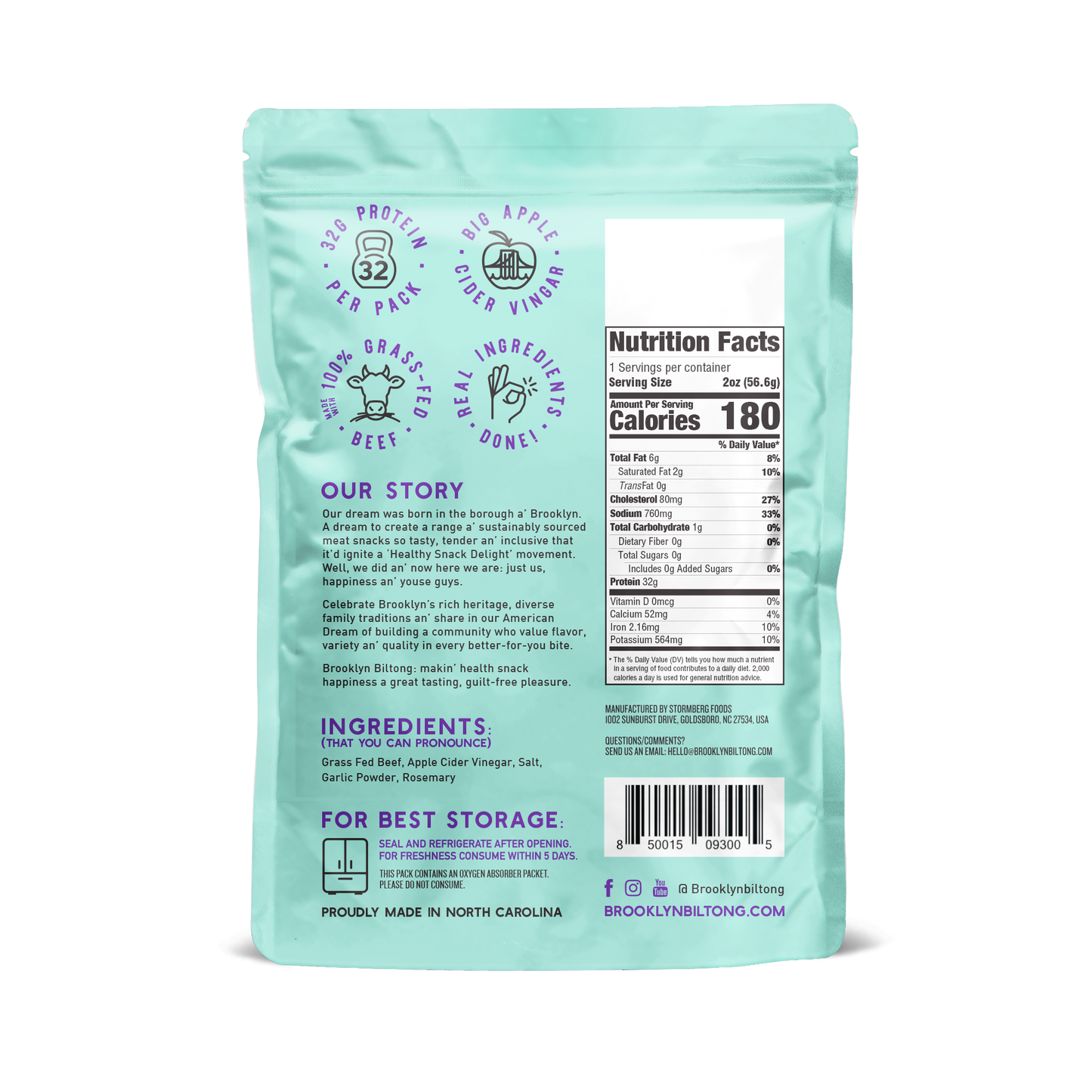 Grass Fed Biltong Naked Tender Steak Slices Garlic 2 oz