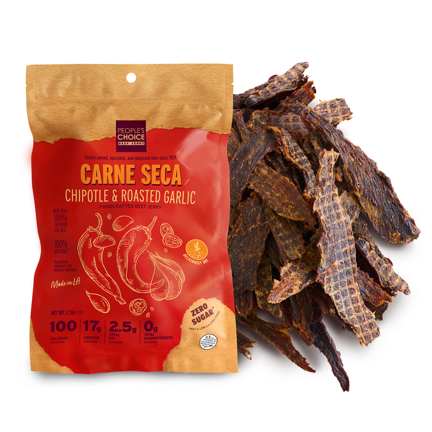 Peoples Choice- Chipotle & Roasted Garlic Beef Jerky