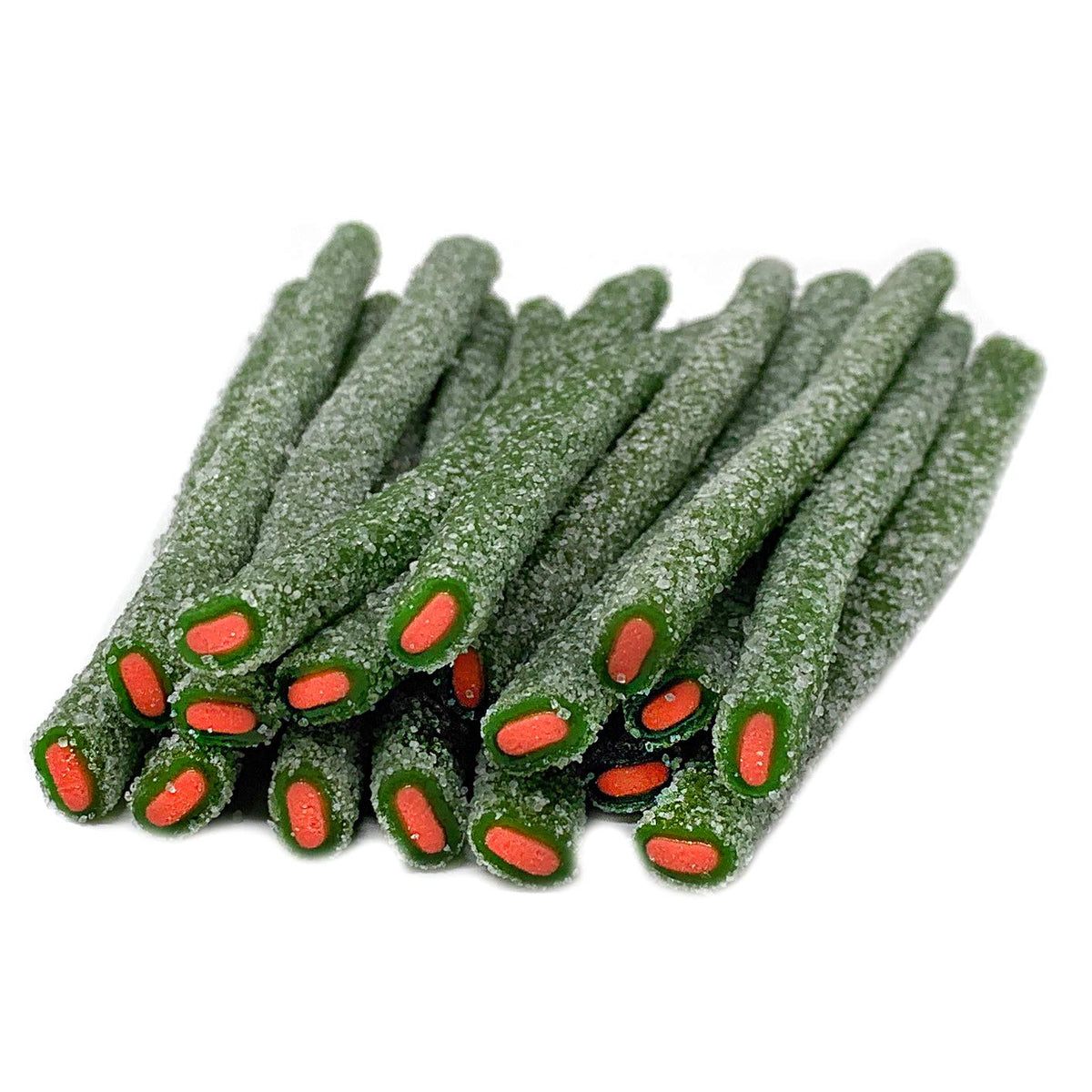 SOUR WATERMELON FILLED LICORICE TUBES