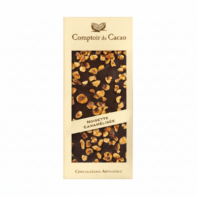 DARK CHOCOLATE BAR w/ HAZELNUTS