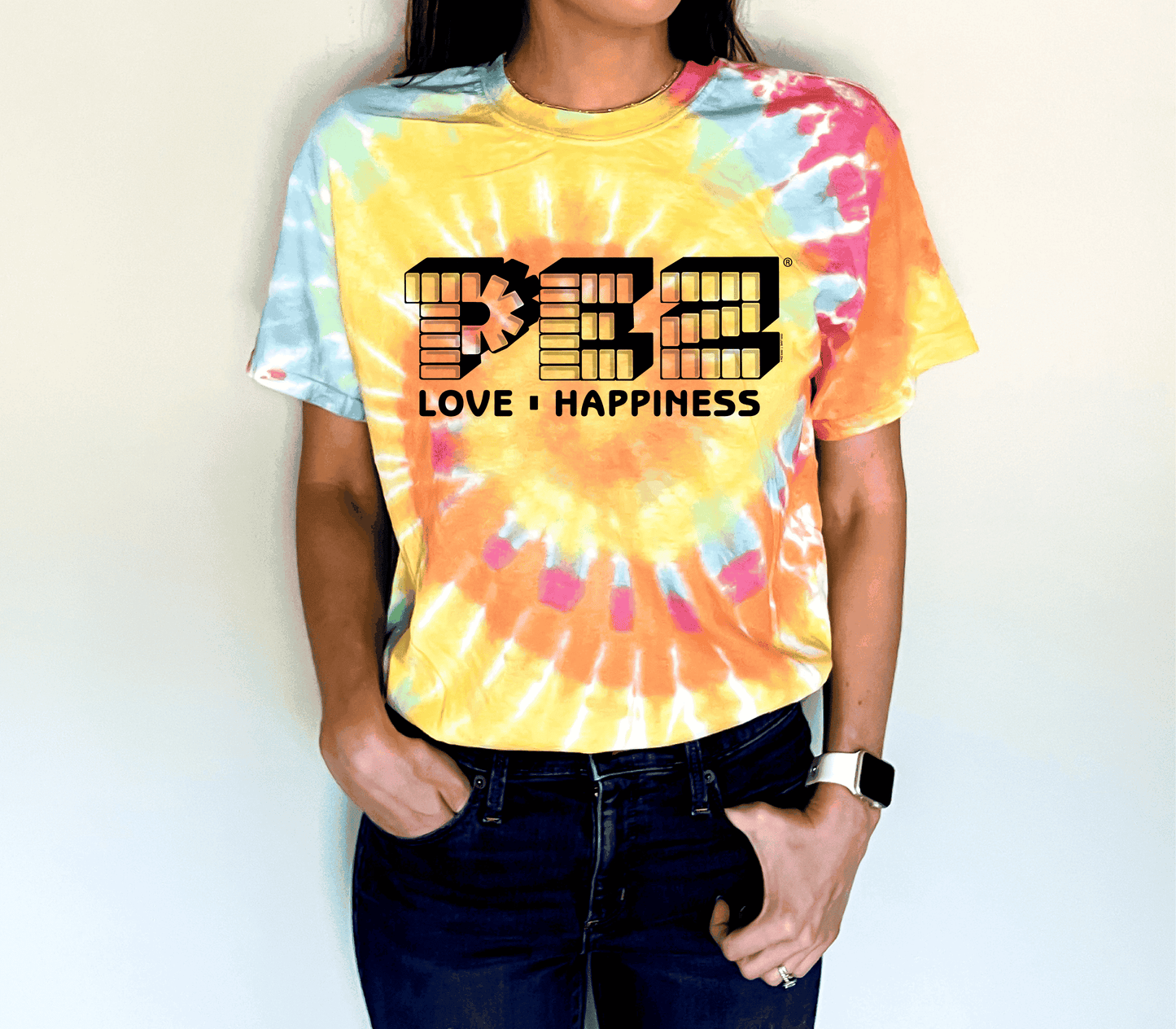 PEZ TIE-DYE "LOVE & HAPPINESS" T-SHIRT