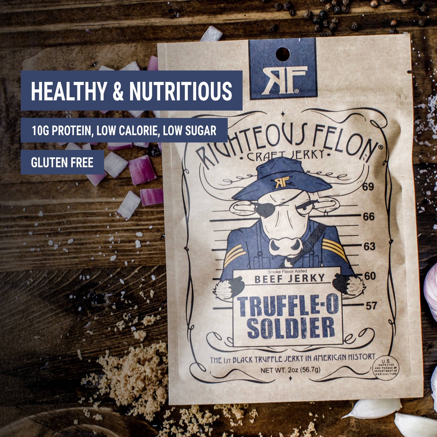 Righteous Felon Truffle-O Bill Beef Jerky 2oz