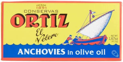 Ortiz  Anchovies in olive oil tin