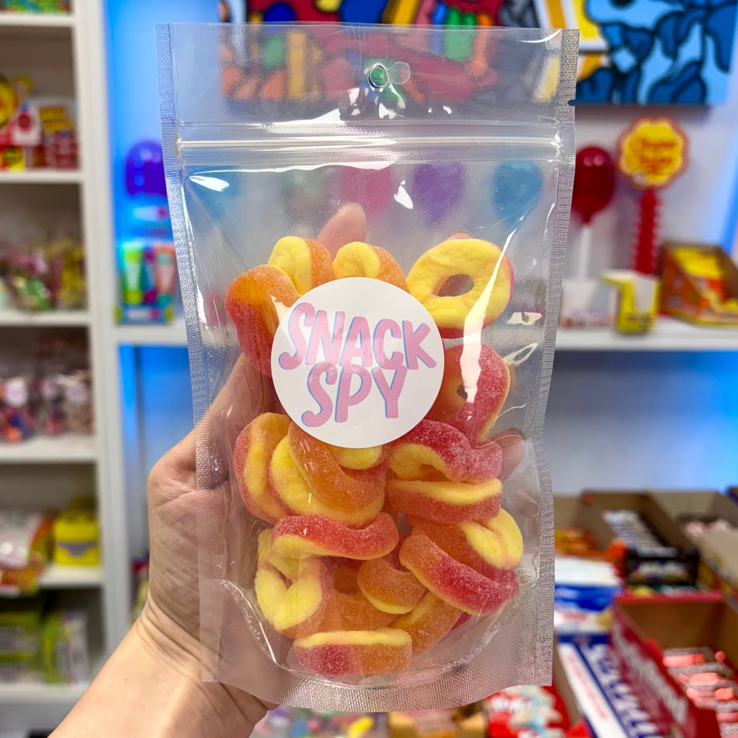 PEACH RINGS – SNACK SPY