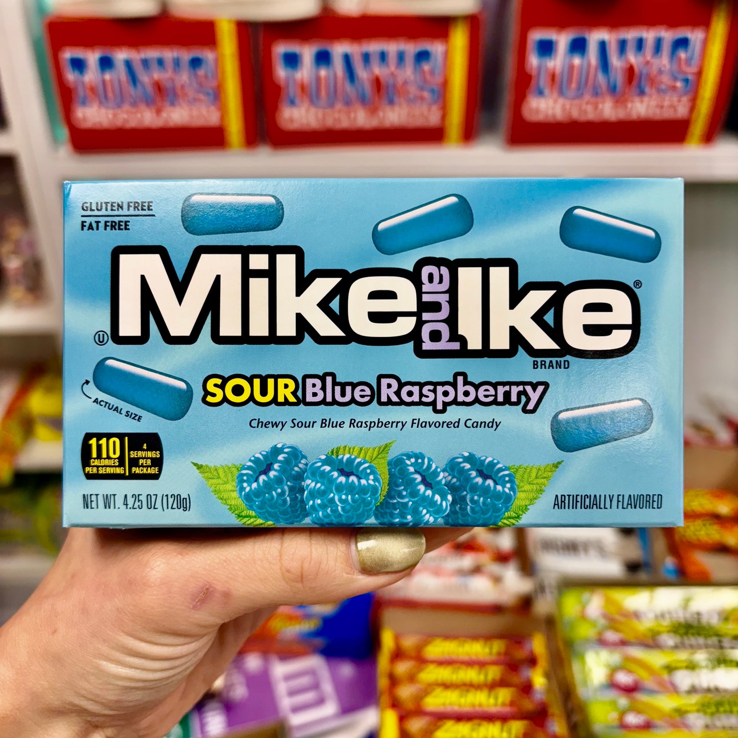 MIKE AND IKE SOUR BLUE RASPBERRY MOVIE THEATER BOX