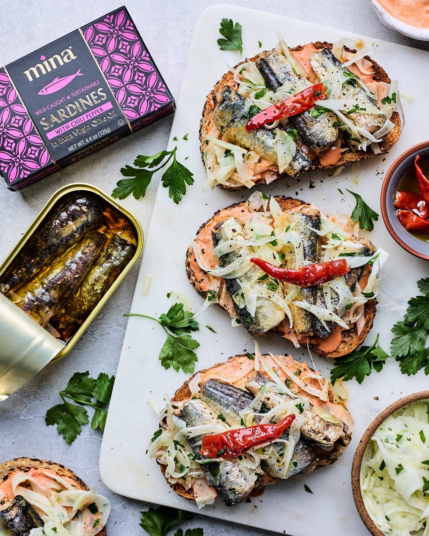 SARDINES IN EXTRA VIRGIN OLIVE OIL WITH CHILI PEPPERS