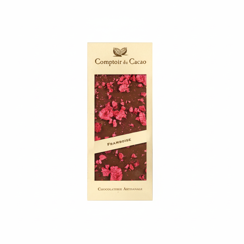DARK CHOCOLATE BAR w/ RASPBERRIES