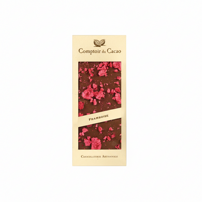 DARK CHOCOLATE BAR w/ RASPBERRIES