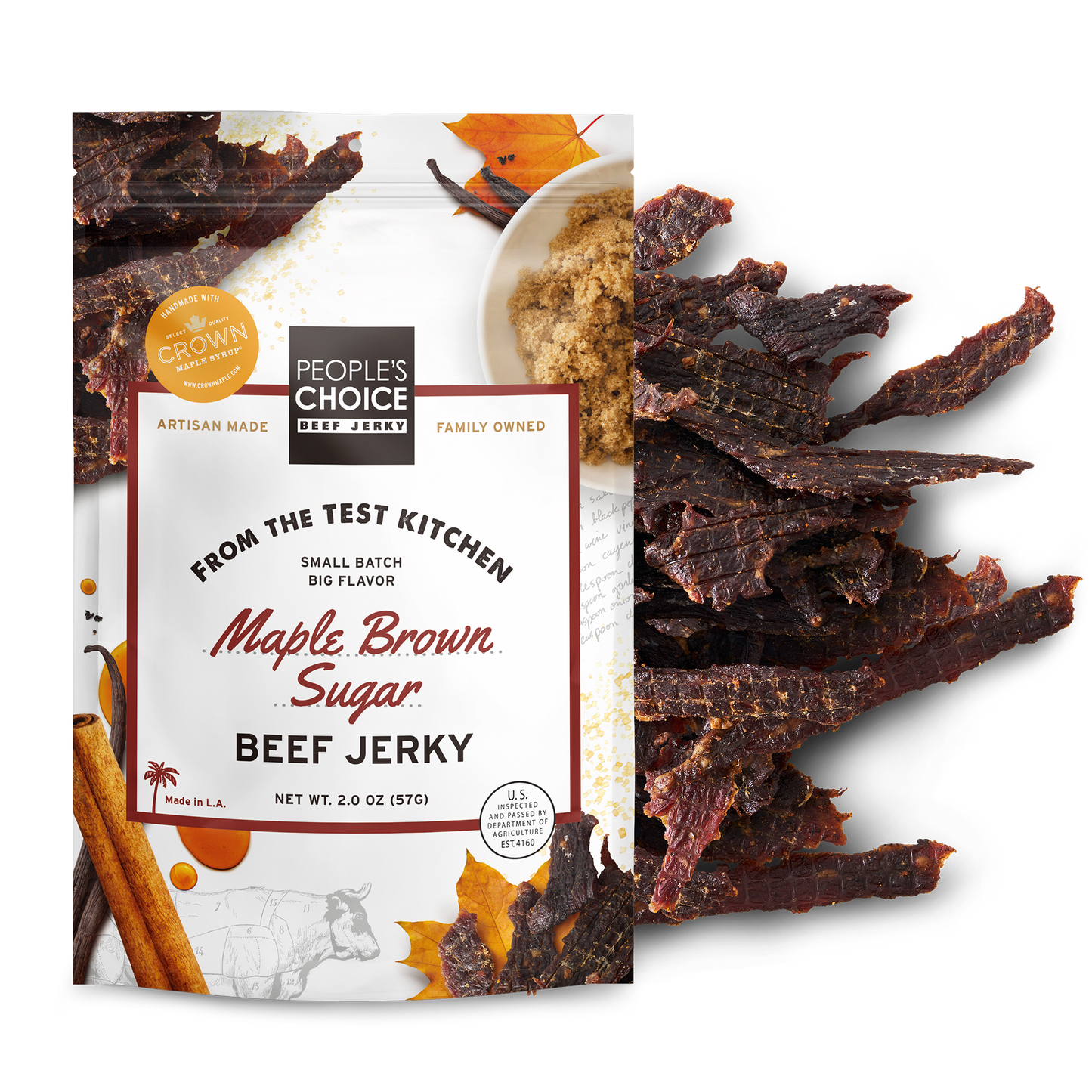 PEOPLE'S CHOICE - MAPLE BROWN SUGAR BEEF JERKY 2oz