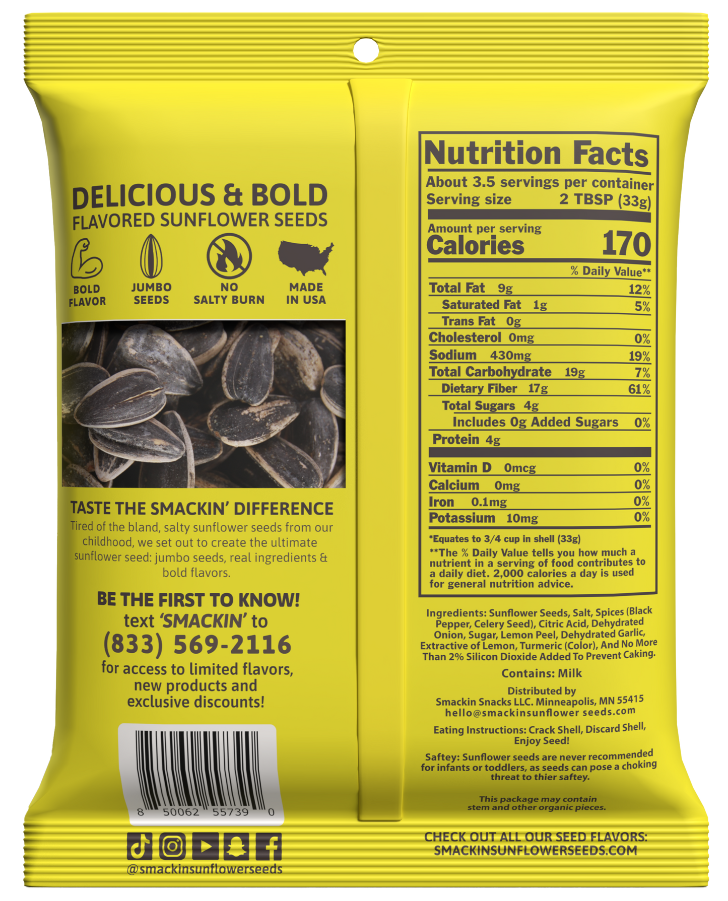 SMACKIN SEEDS LEMON PEPPER 4OZ