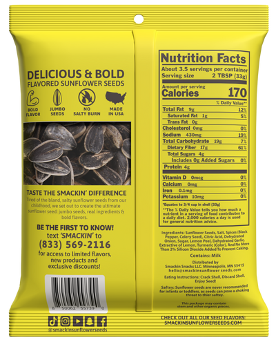 SMACKIN SEEDS LEMON PEPPER 4OZ