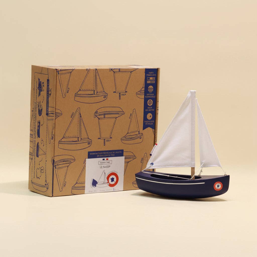 Maison Tirot - Toy Boat - Le Sloop: Grey Green
