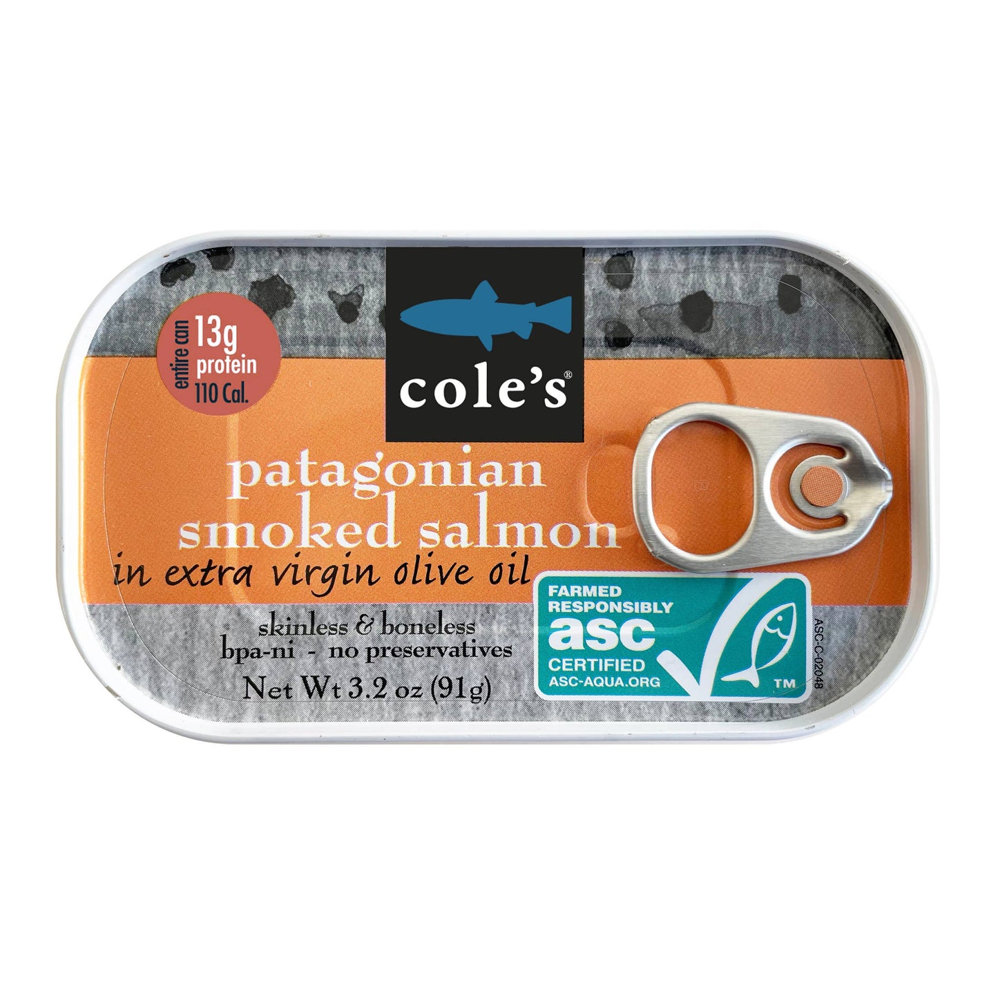 Patagonian Smoked Salmon Fillet in Extra Virgin Olive Oil