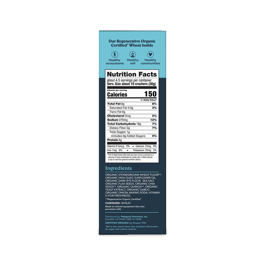 PATAGONIA ORGANIC CRACKERS MULTISEED