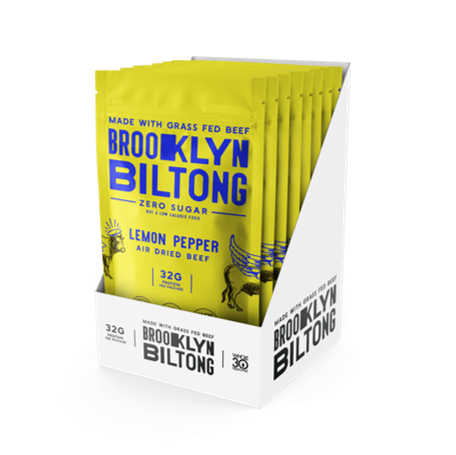 Grass Fed Biltong Naked Tender Steak Slices Lemon Pepper 2 oz