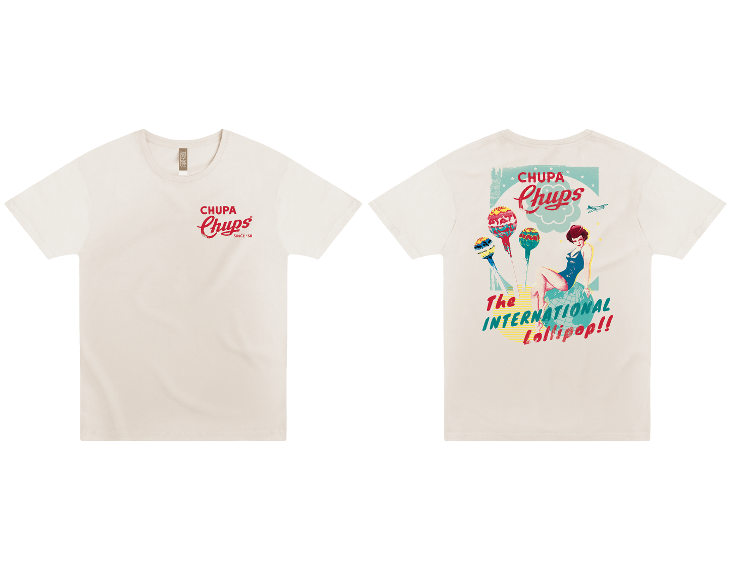 CHUPA CHUPS INTERNATIONAL LOLLIPOP PIN-UP T-SHIRT