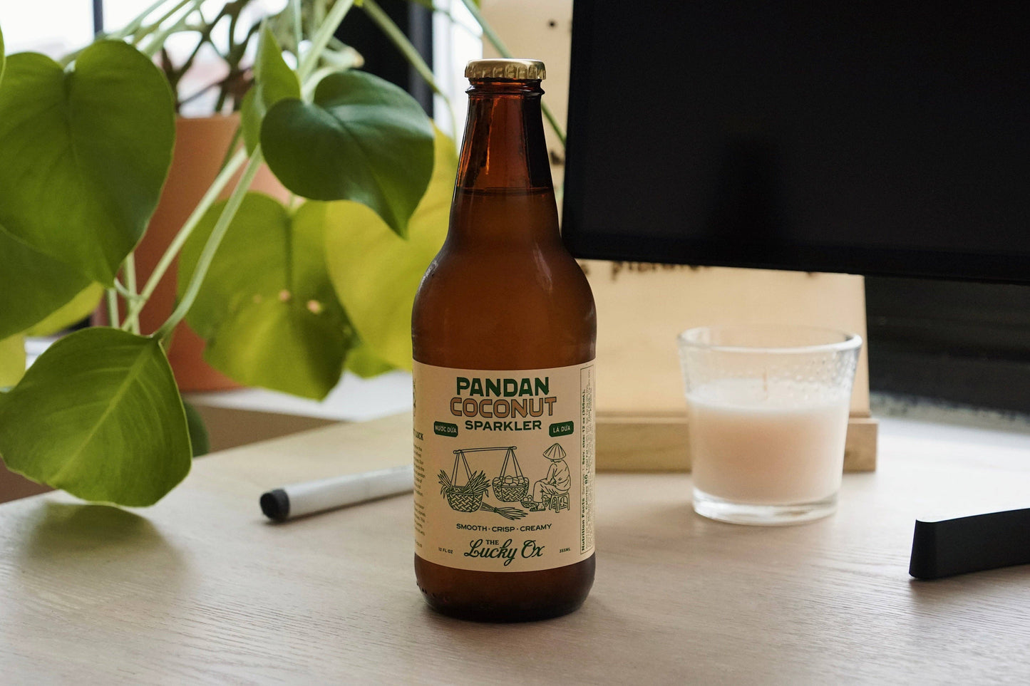 Lucky Ox Pandan Coconut bottle