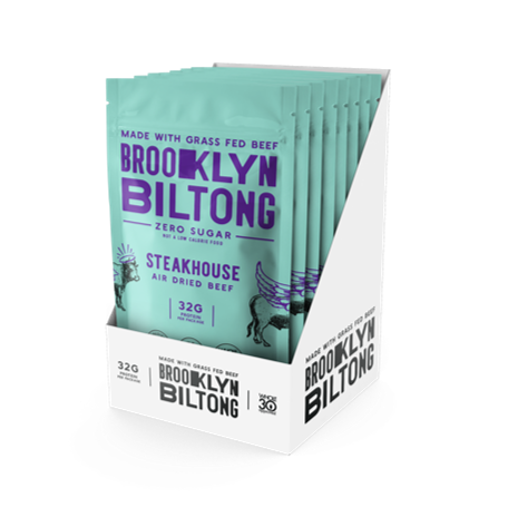 Grass Fed Biltong Naked Tender Steak Slices Garlic 2 oz