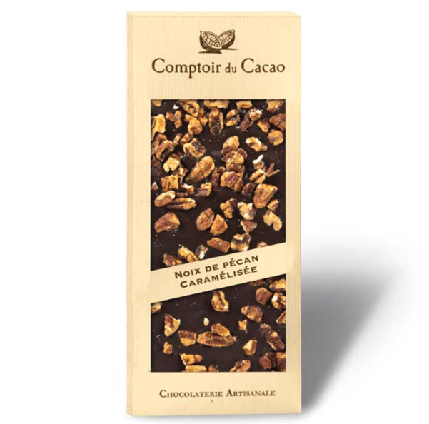 MILK CHOCOLATE BAR w/ CARAMELIZED PECANS