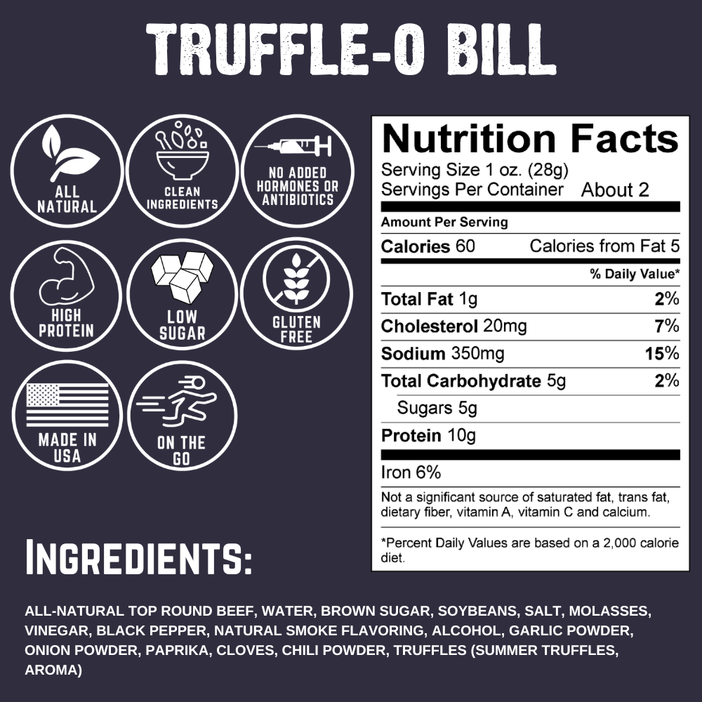 Righteous Felon Truffle-O Bill Beef Jerky 2oz