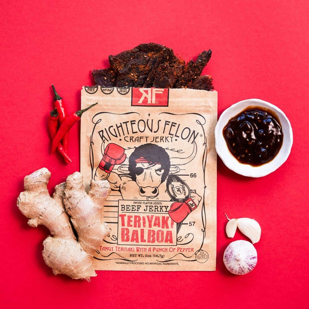 Righteous Felon Teriyaki Balboa Jerky 2oz