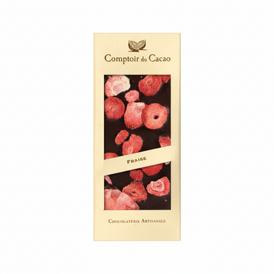 DARK CHOCOLATE BAR w/ STRAWBERRIES