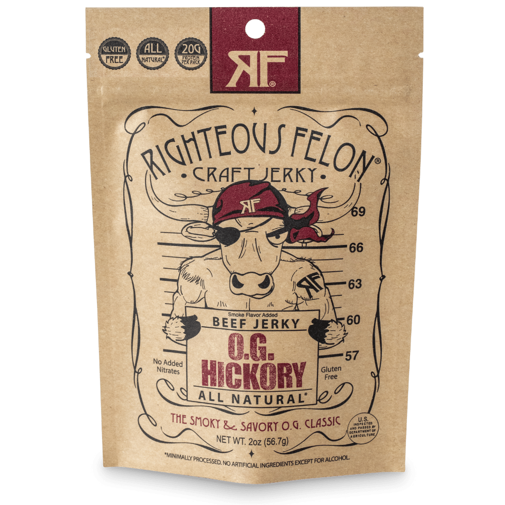 Righteous Felon OG Hickory Beef Jerky 2oz