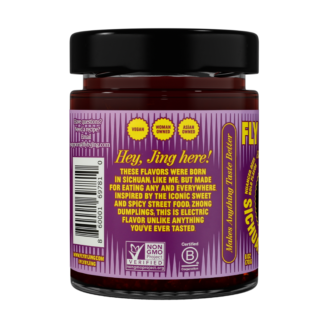 Fly By Jing Original Sichuan Chili Crisp (6oz)Sweet + Spicy Sichuan Chili Sauce