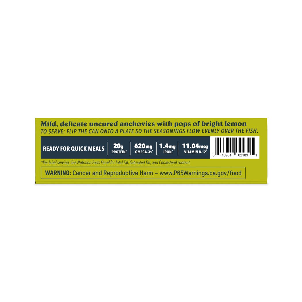Patagonia Lemon Olive Spanish White Anchovies