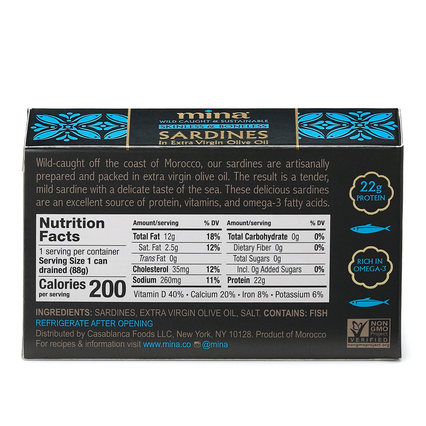 SARDINES SKINLESS & BONELESS IN EXTRA VIRGIN OLIVE OIL