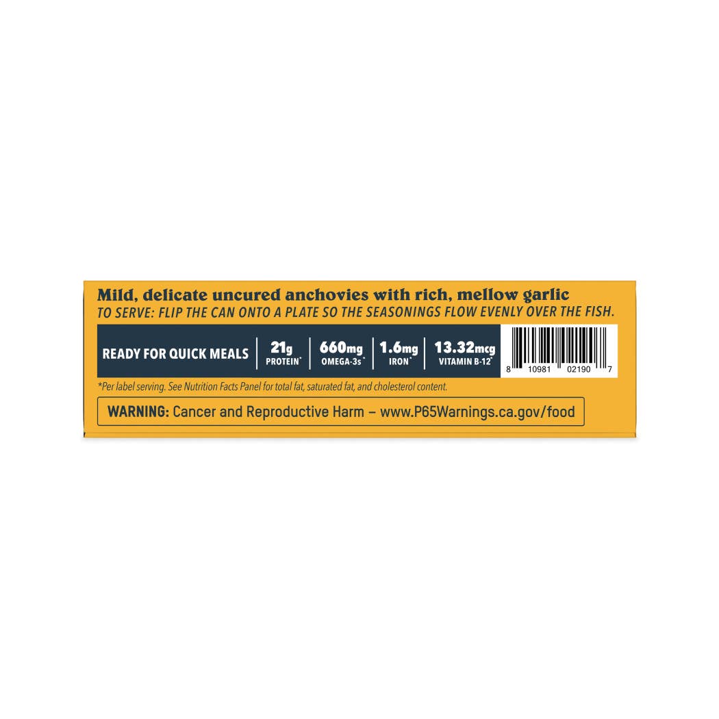 Patagonia Roasted Garlic Spanish White Anchovies