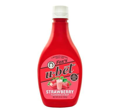FOX'S U-BET STRAWBERRY SYRUP 20oz