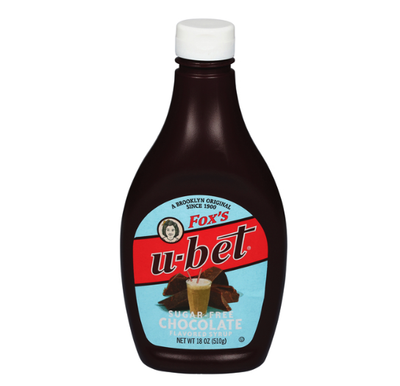 FOX'S U-BET SUGAR FREE CHOCOLATE SYRUP 18oz
