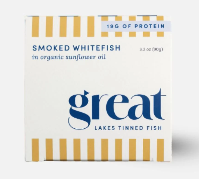 GREAT LAKES SMOKED WHITEFISH IN ORGANIC SUNFLOWER OIL