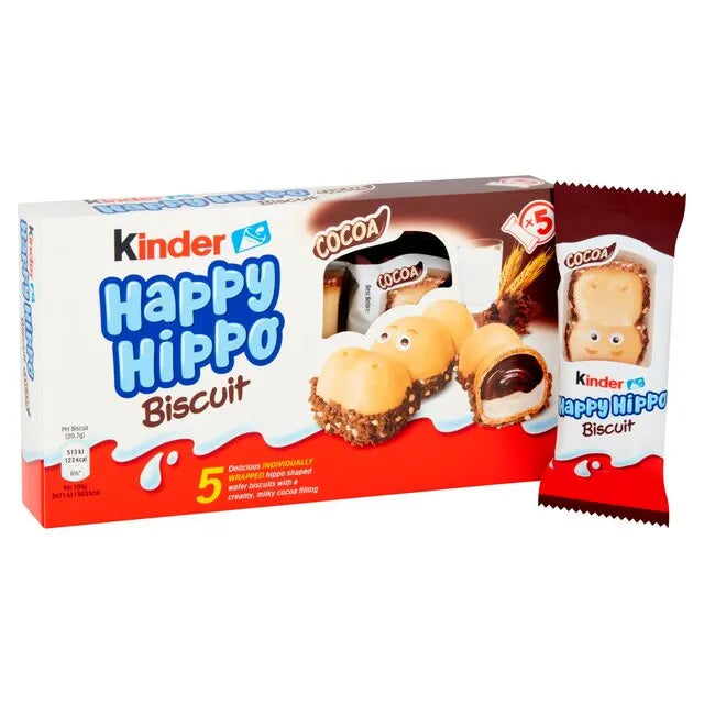 KINDER HAPPY HIPPO COCOA CREAM BISCUITS UK