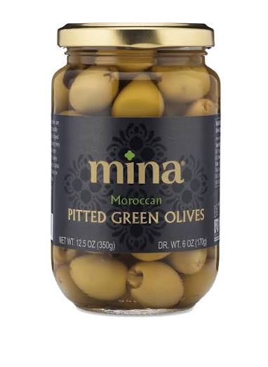 Mina pitted green olives