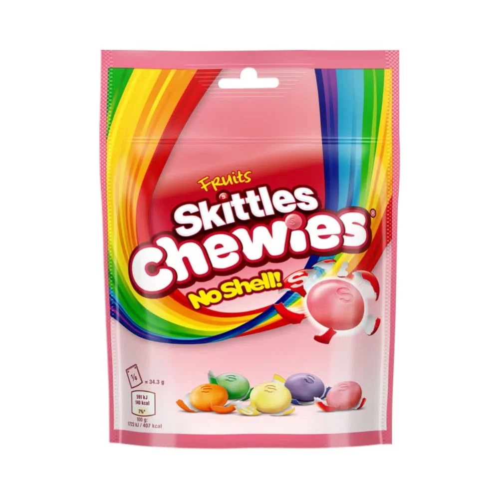 SKITTLES CHEWIES NO SHELL (UK IMPORT)