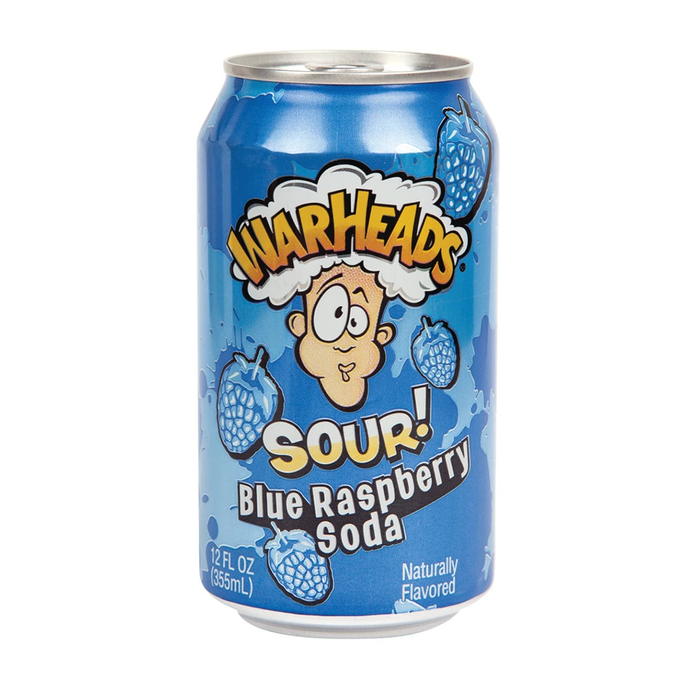 WARHEADS SOUR BLUE RASPBERRY SODA